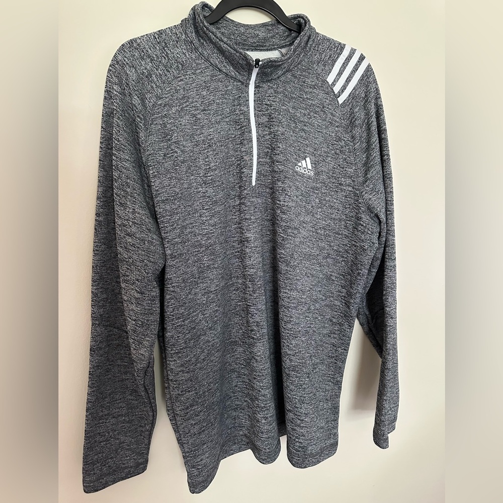 Adidas Heathered Gray Golf Pullover NWOT